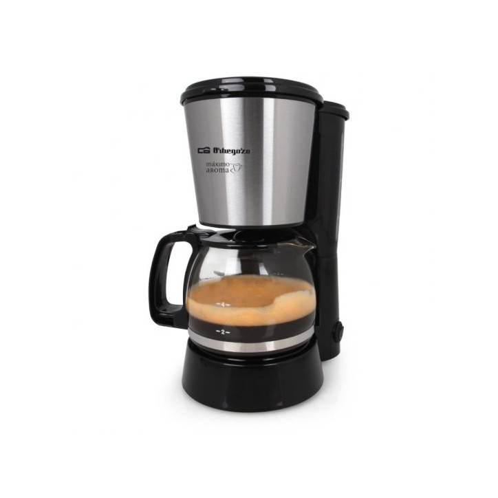 ORBEGOZO CAFETERA 6 TAZAS 650W COLOR NEGRO CON INOX