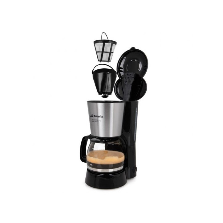 ORBEGOZO CAFETERA 6 TAZAS 650W COLOR NEGRO CON INOX